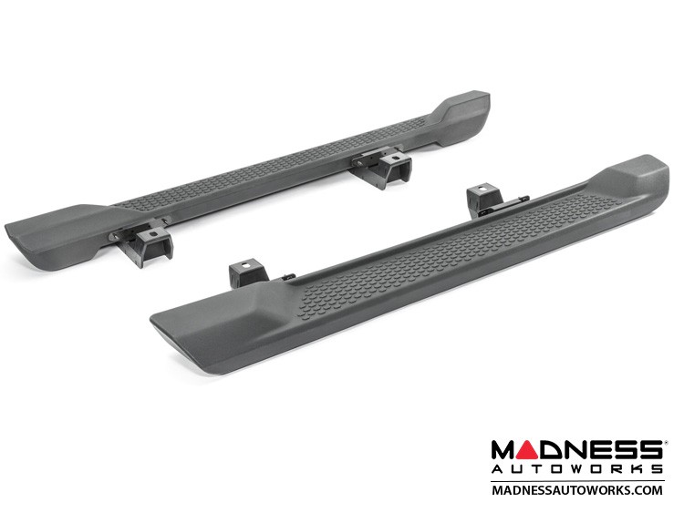 Jeep Wrangler JL Side Steps Molded Black Plastic 2 Door